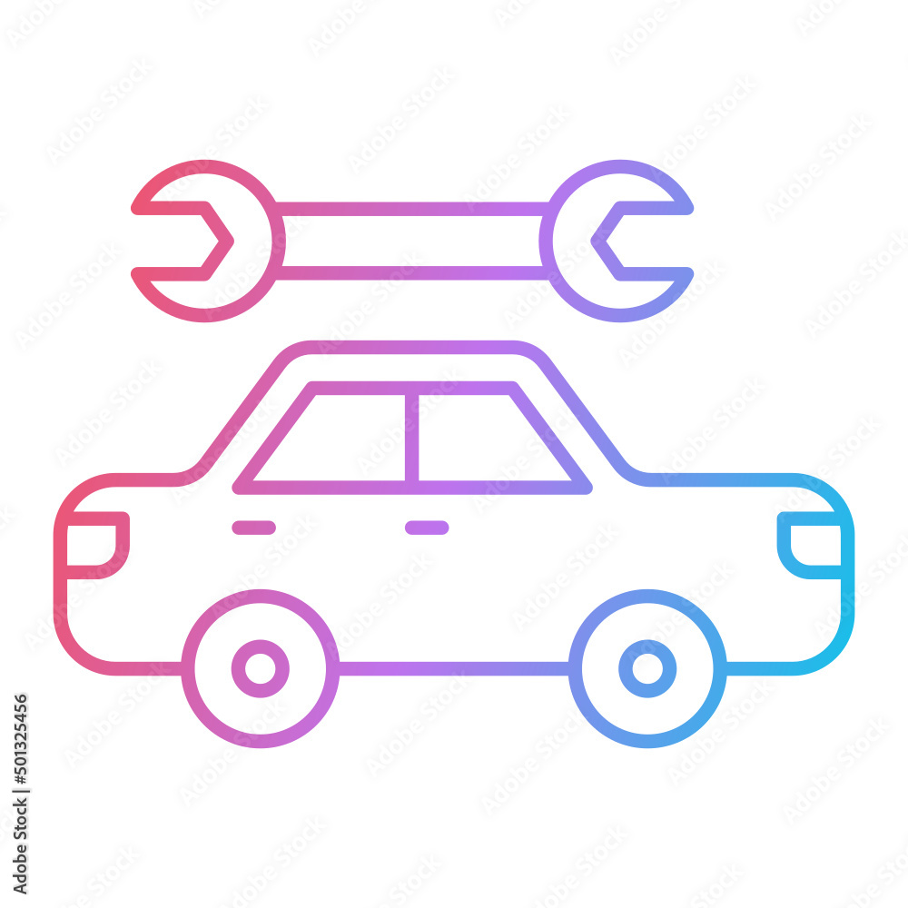 Car Repairing Icon Design