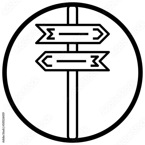 Signpost line icon,linear,outline,graphic,illustration