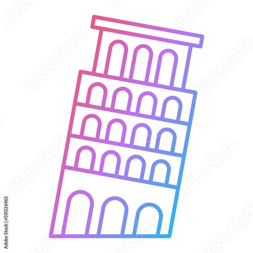 Pisa Tower Icon Design