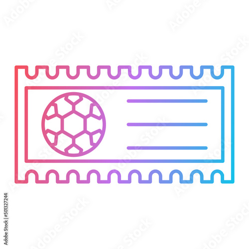 Football Ticket Icon Design