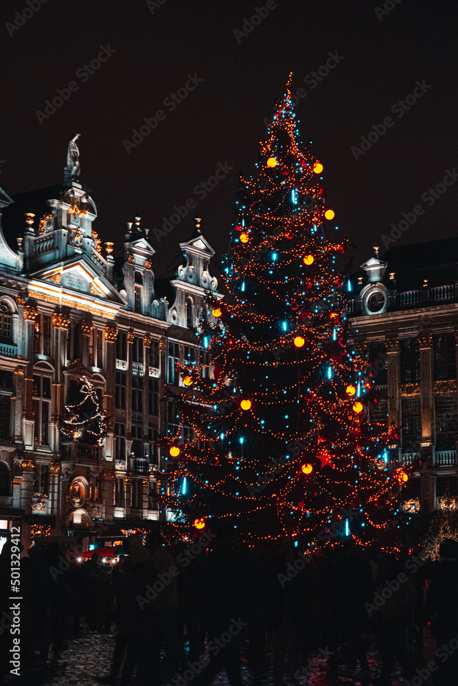 Sapin de Noel sur la Grand Place de Bruxelles