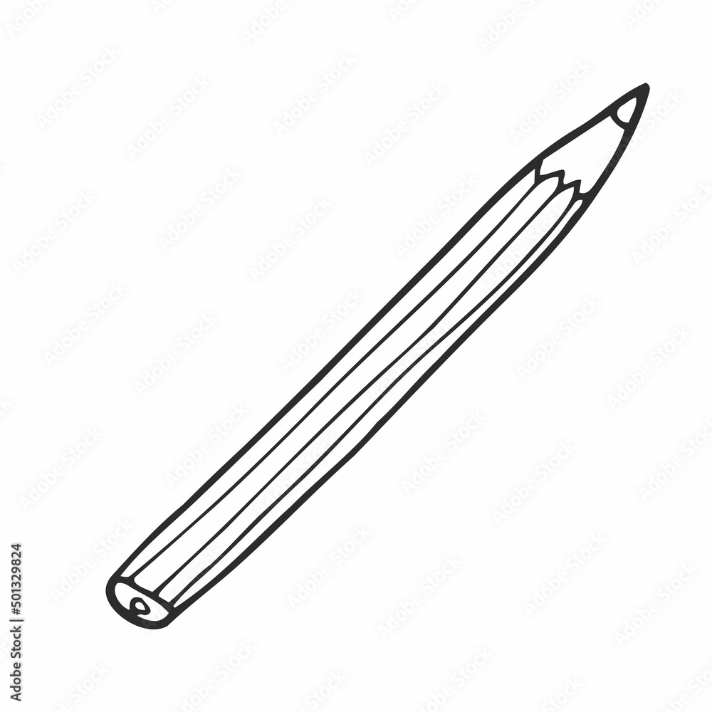 Pencil - vector sketch drawing. Doodle pencil icon Pencil - vector sketch drawing. Doodle pencil icon