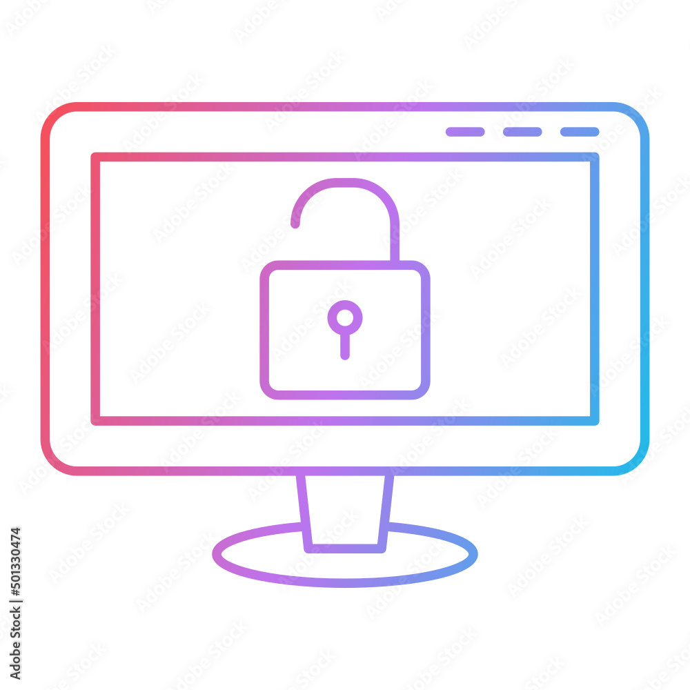 Unlock Website Icon Design Unlock Website Icon Design
