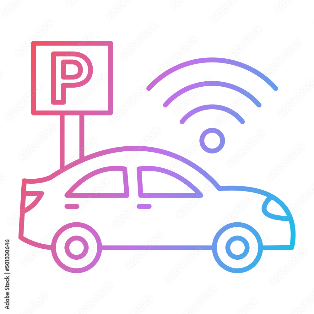 Online Parking Icon Design