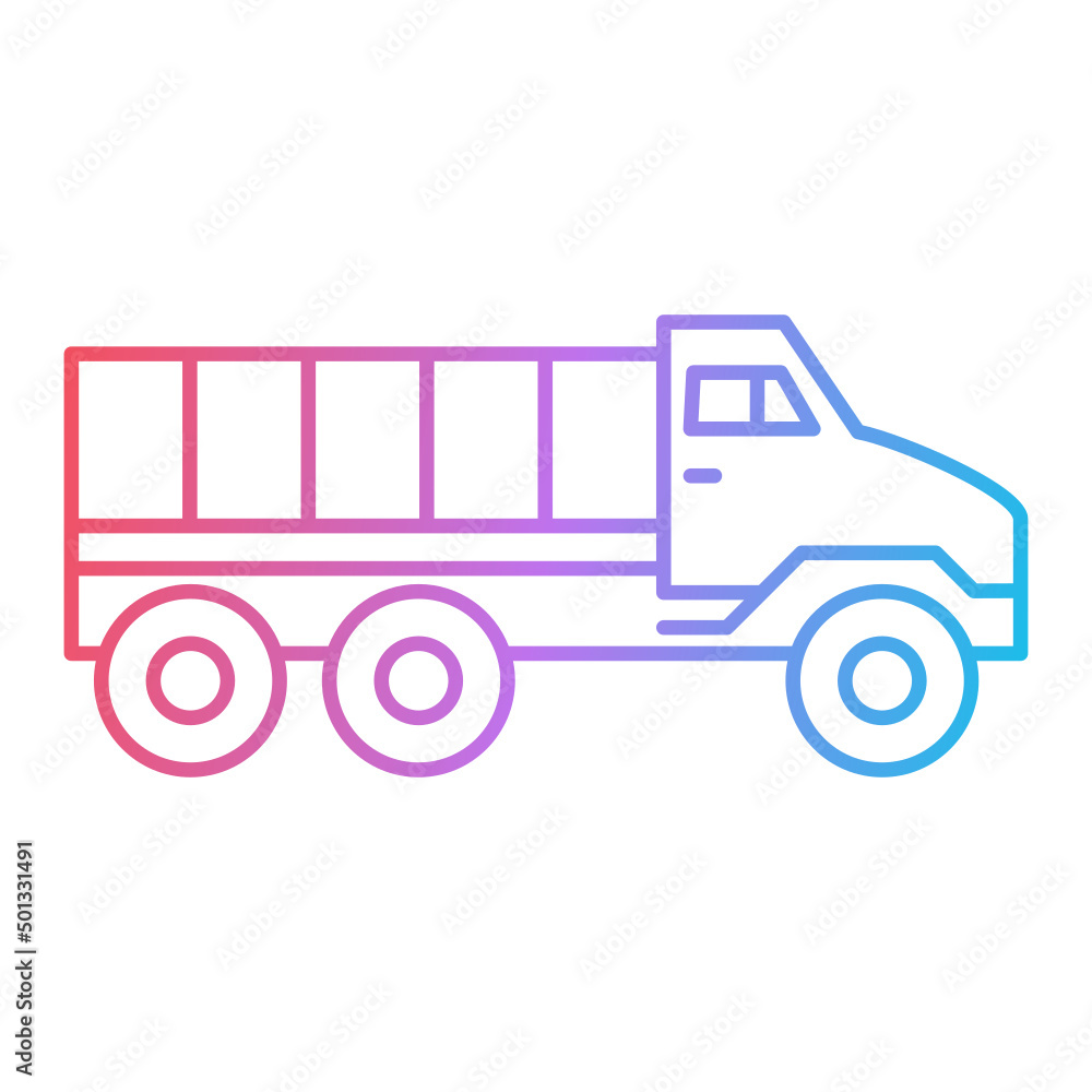 Military Truck Icon Design