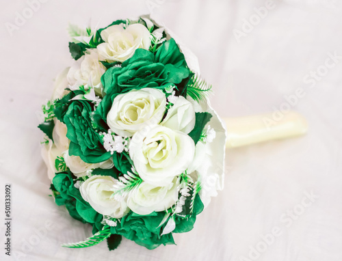 Green wedding Bouquet of flowers