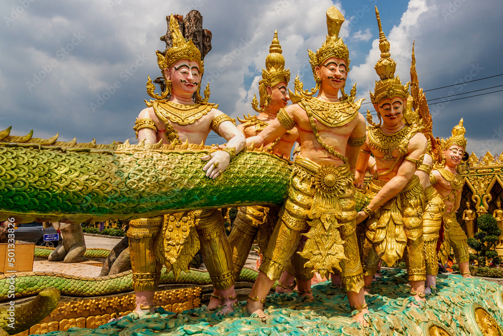 Fototapeta premium Stunning temple in Nakhon Nayok, Thailand