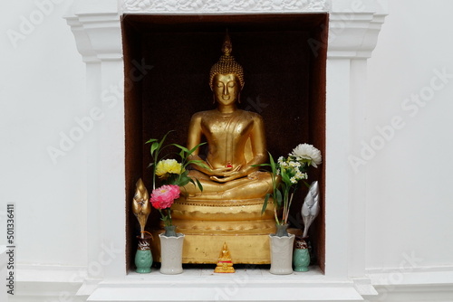 Buddha statue from old temples, Ayutthaya Thailand 