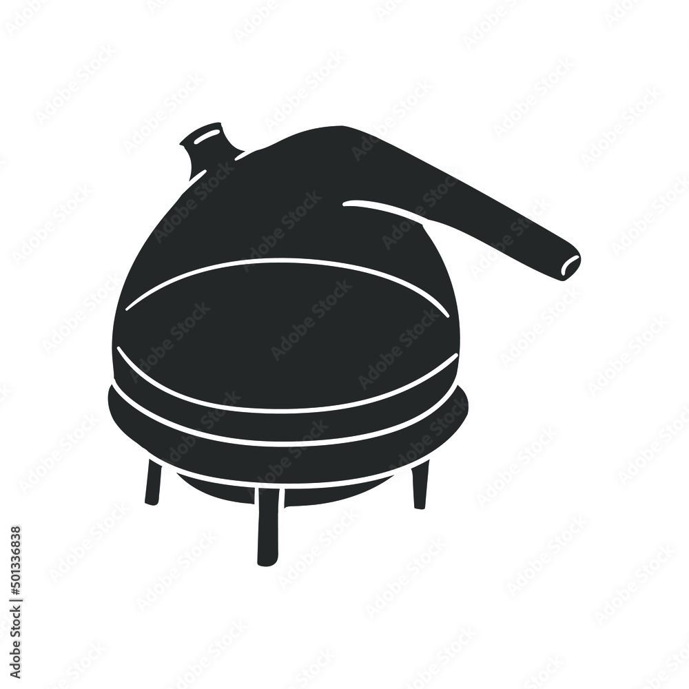 Vetor do Stock: Retort Icon Silhouette Illustration. Science Vector ...