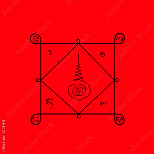 Thai talisman strong power for defend burglar attached to a door or fence.