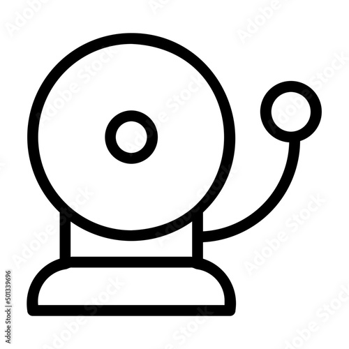 school bell line icon