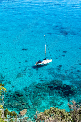 The turquoise waters of Sardinia