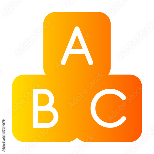 abc block gradient icon