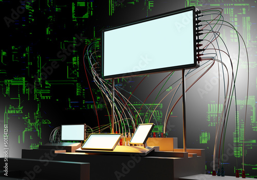 IT mock up. Internet techno...