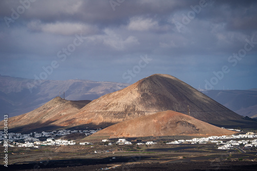 The Volcanic Landscape in the Timanfaya National Park on Lanzarote