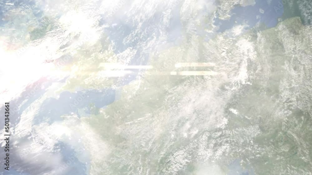 Earth zoom in from outer space to city. Zooming on Hasselt, Belgium. The animation continues by zoom out through clouds and atmosphere into space. Images from NASA Earth zoom in from outer space to city. Zooming on Hasselt, Belgium. The animation continues by zoom out through clouds and atmosphere into space. Images from NASA