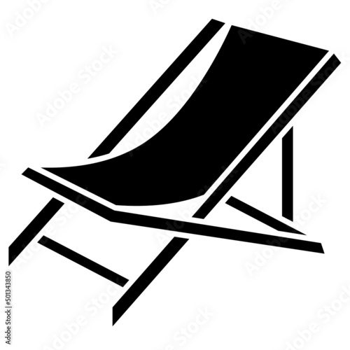 lounge chair solid icon