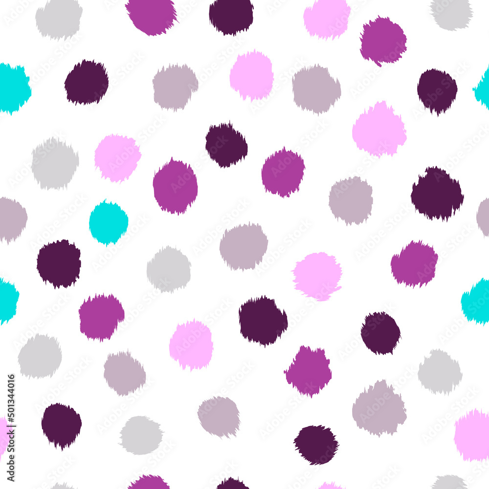 Vivid spotted pattern on white background.