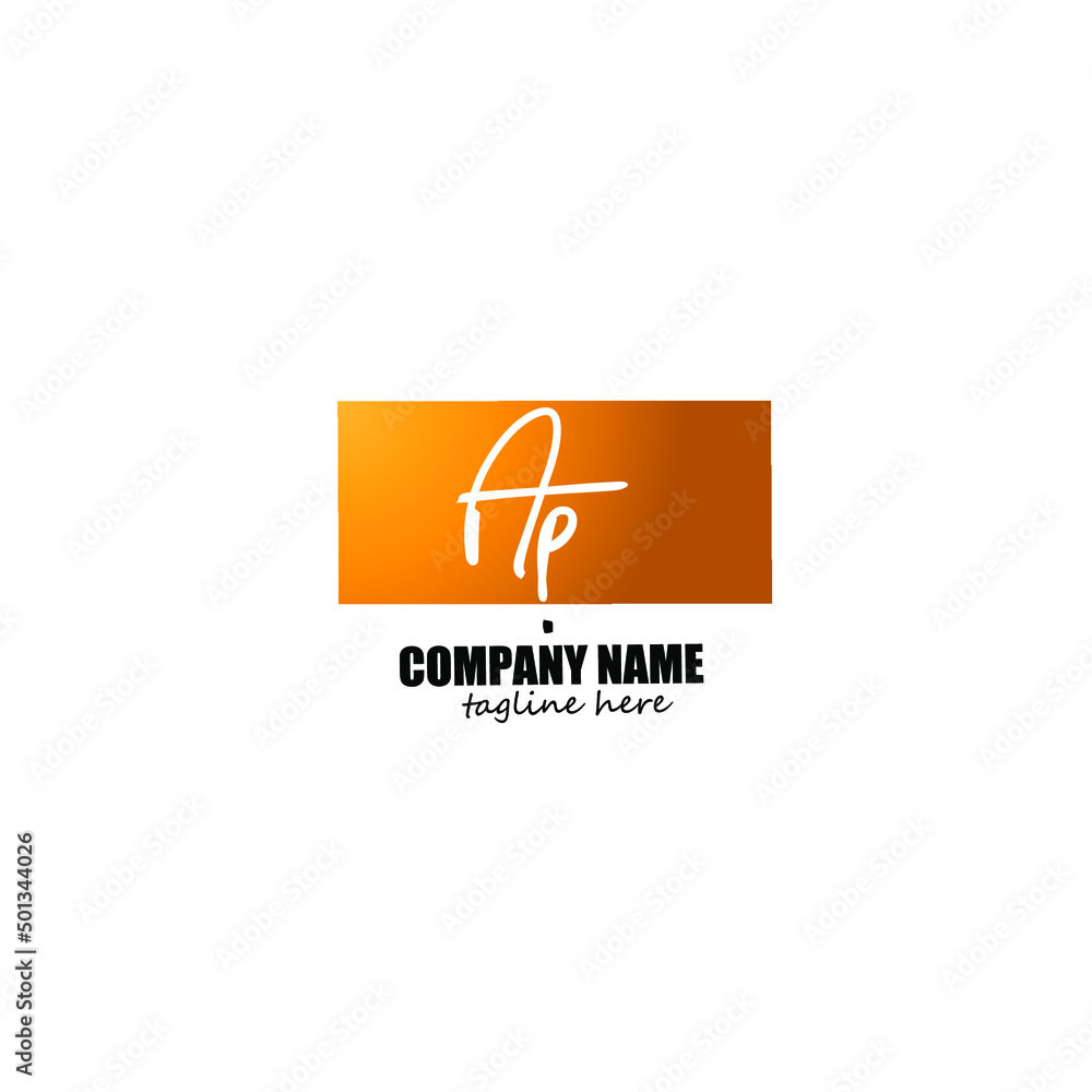 Ap initial handwriting logo vector Ap initial handwriting logo vector