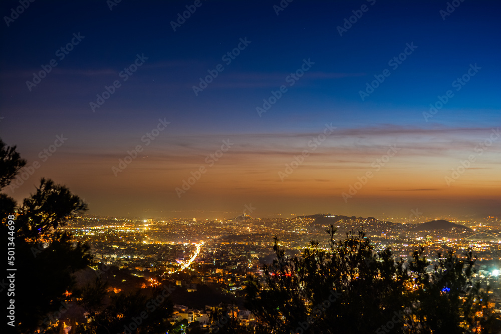 Dusk over Athens