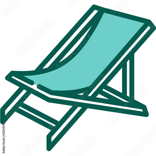 lounge chair one color icon