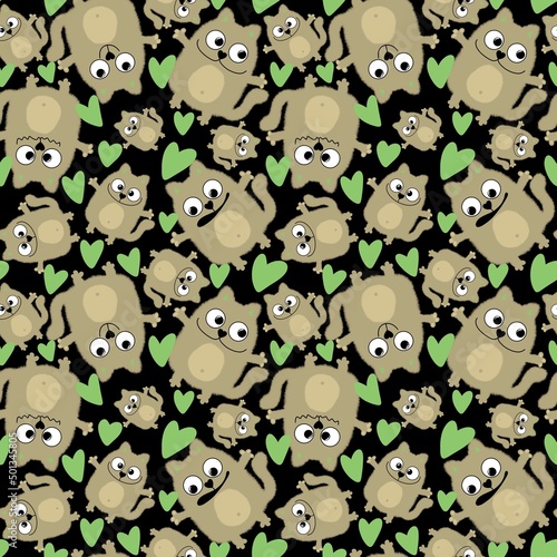Fototapeta Naklejka Na Ścianę i Meble -  Animals seamless cats pattern for fabrics and textiles and packaging and gifts and cards and linens and kids