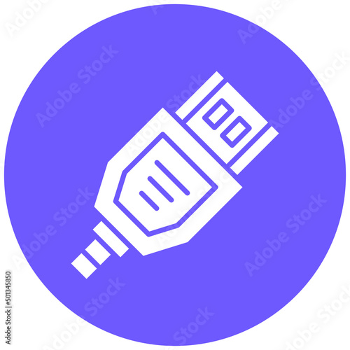 Vector Design Hdmi Cable Icon Style
