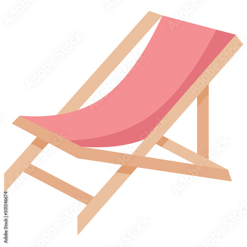 lounge chair flat icon