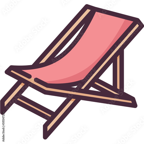 lounge chair line icon