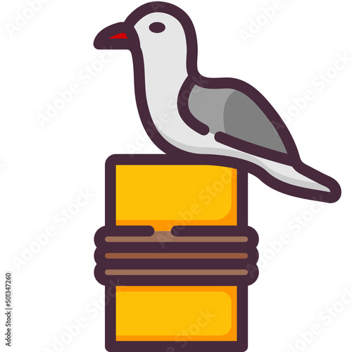 seagull line icon