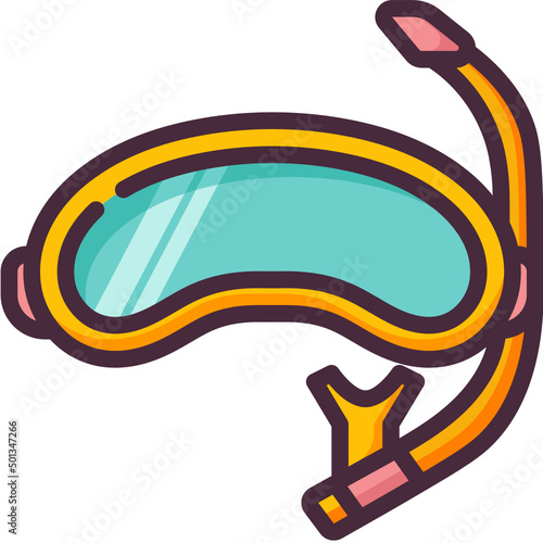 snorkel line icon