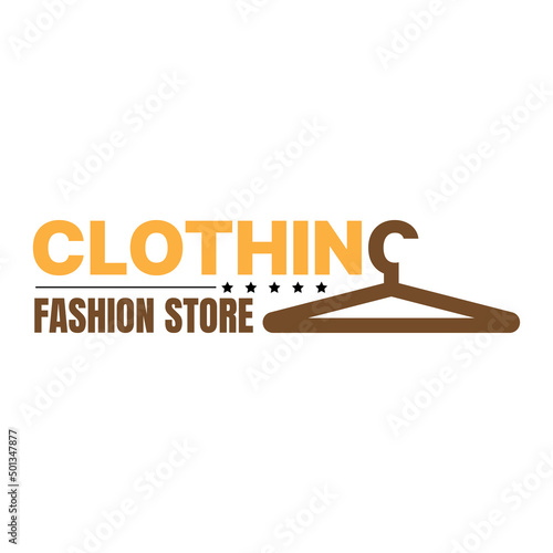 clothing store logo design with hanger