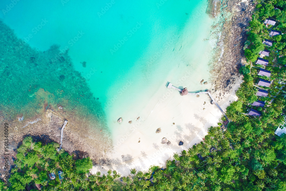 Aerial view sea beach turquoise water nature landscape