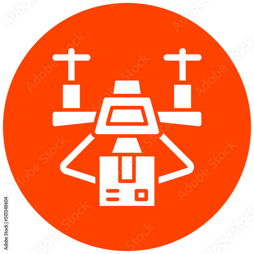 Vector Design Drone Delivery Icon Style