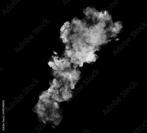 Abstract white puffs of smoke swirls overlay on black background pollution. Royalty high-quality free stock photo image of abstract smoke overlays on black background. White smoke explosion © jang