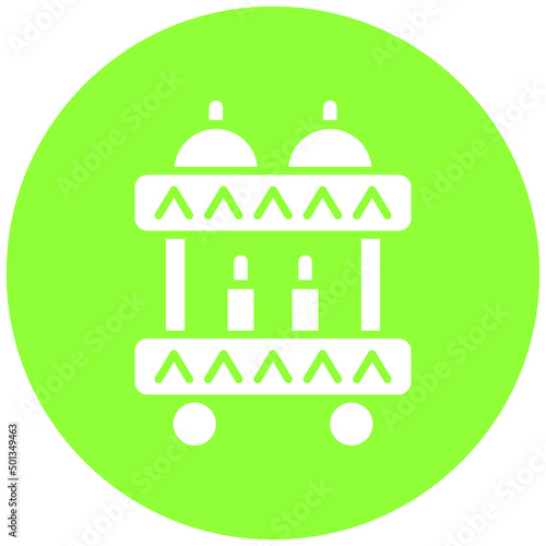Vector Design Airplane Food Trolley Icon Style