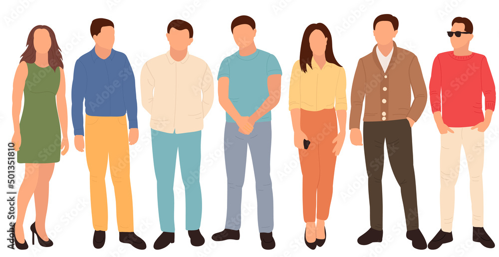 Fototapeta premium people flat design , isolated on white background