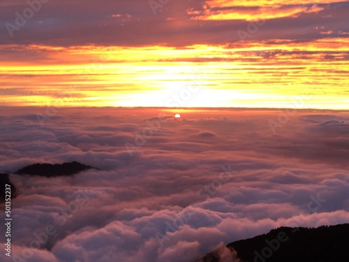 Sunset on the mountain