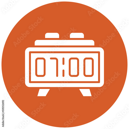 Vector Design Digital Clock Icon Style