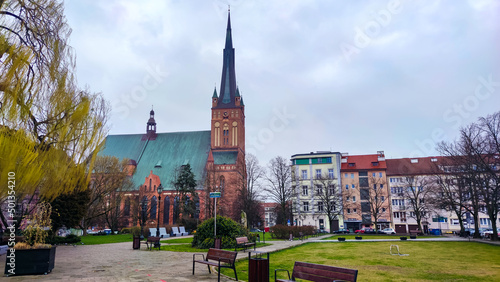 Old city architecture in Poland country in the Szczecin city photo