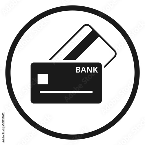 Credit cards icon. Payment symbol. Bank account sign