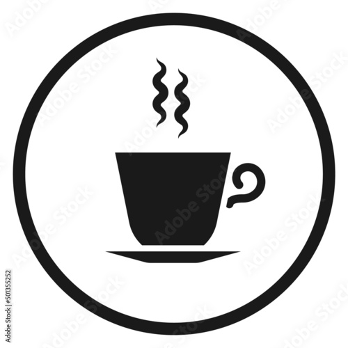 Coffee cup icon. Hot drink symbol. Cafe logo