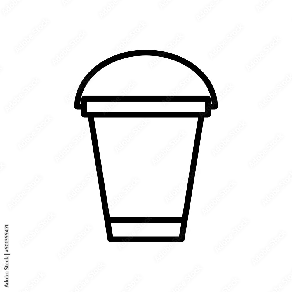 Bucket new icon vector simple Bucket new icon vector simple