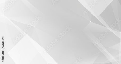 White silver geometric universal background for business presentation . Abstract elegant polygonal pattern. Minimalist empty triangular BG. Halftone mono cover. Modern digital shapes. Dynamic stripes