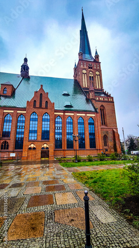 Old city architecture in Poland country in the Szczecin city photo