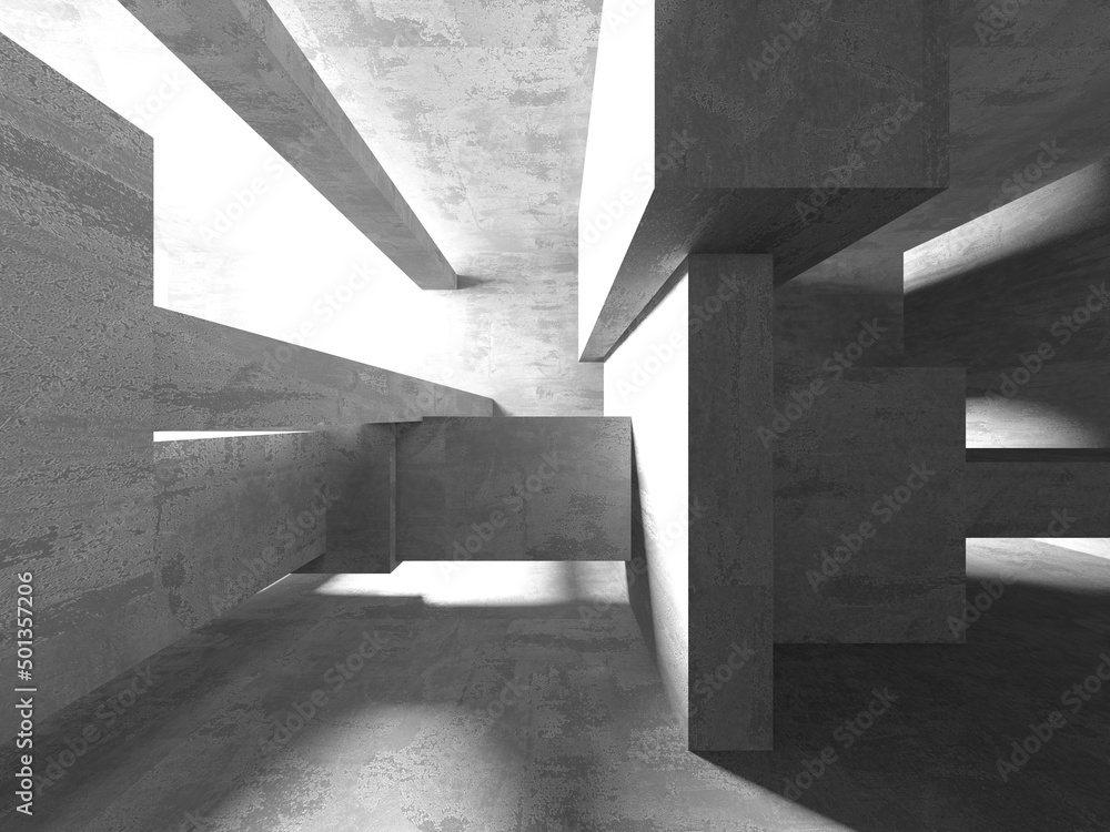 Abstract architecture interior background. Empty concrete room Abstract architecture interior background. Empty concrete room