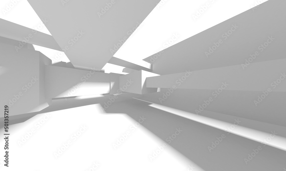 Abstract White Architecture Design Concept Abstract White Architecture Design Concept