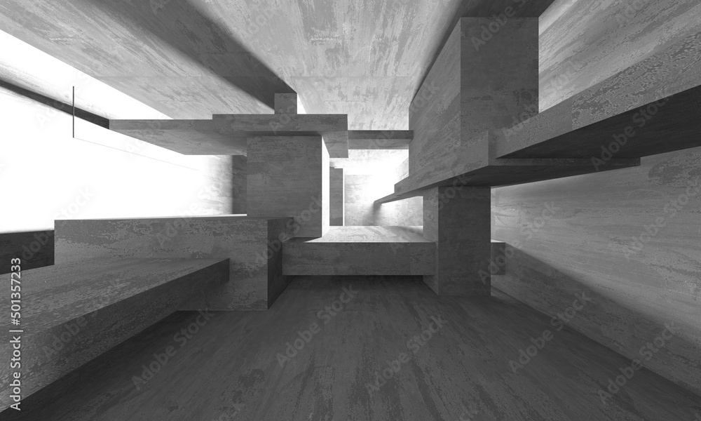 Obraz premium Abstract architecture interior background. Empty concrete room