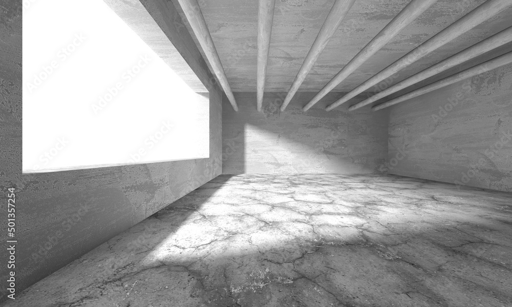 Dark Concrete Wall Architecture. Empty Room Dark Concrete Wall Architecture. Empty Room