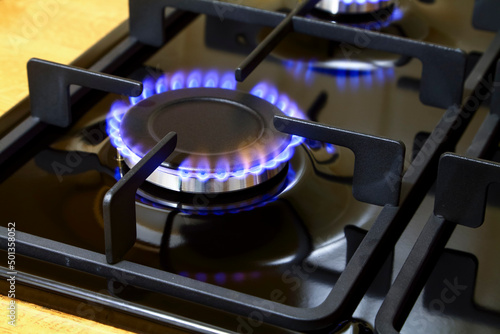 Large burner on a gas hob